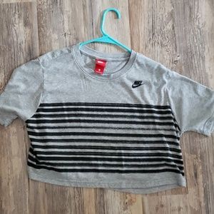Nike stripped crop top